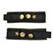 Military Style Shoulder Epaulet Black Gold Zipper Star Applique Accessory